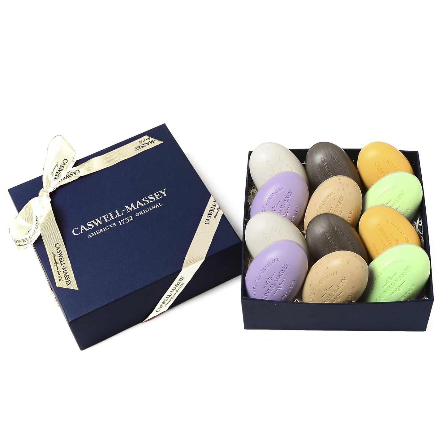 Caswell-Massey Natural Bar Soap Gift Set - Centuries Collection 4 Scent - Plant-Based Formula with Essential Oils - Made in USA - Moisturizing Triple-Milled Body Soap Bars for Men & Women, 12 x 5.8 oz