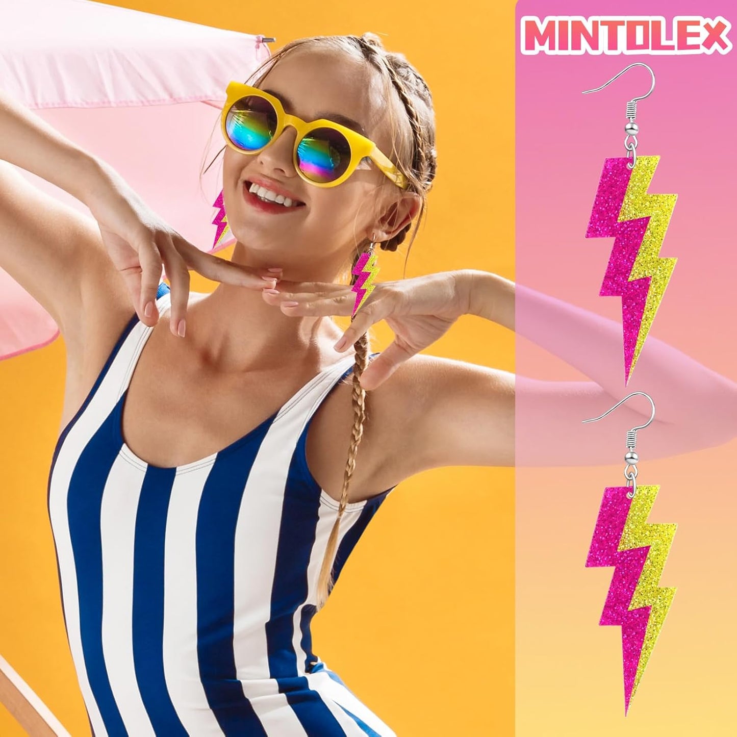 90s 80s Earrings for Women Retro Cassette Tape Earrings Acrylic Radio Tape Drop Dangle Earring for Halloween Cosplay Glow Party Music Festival Costume Accessories