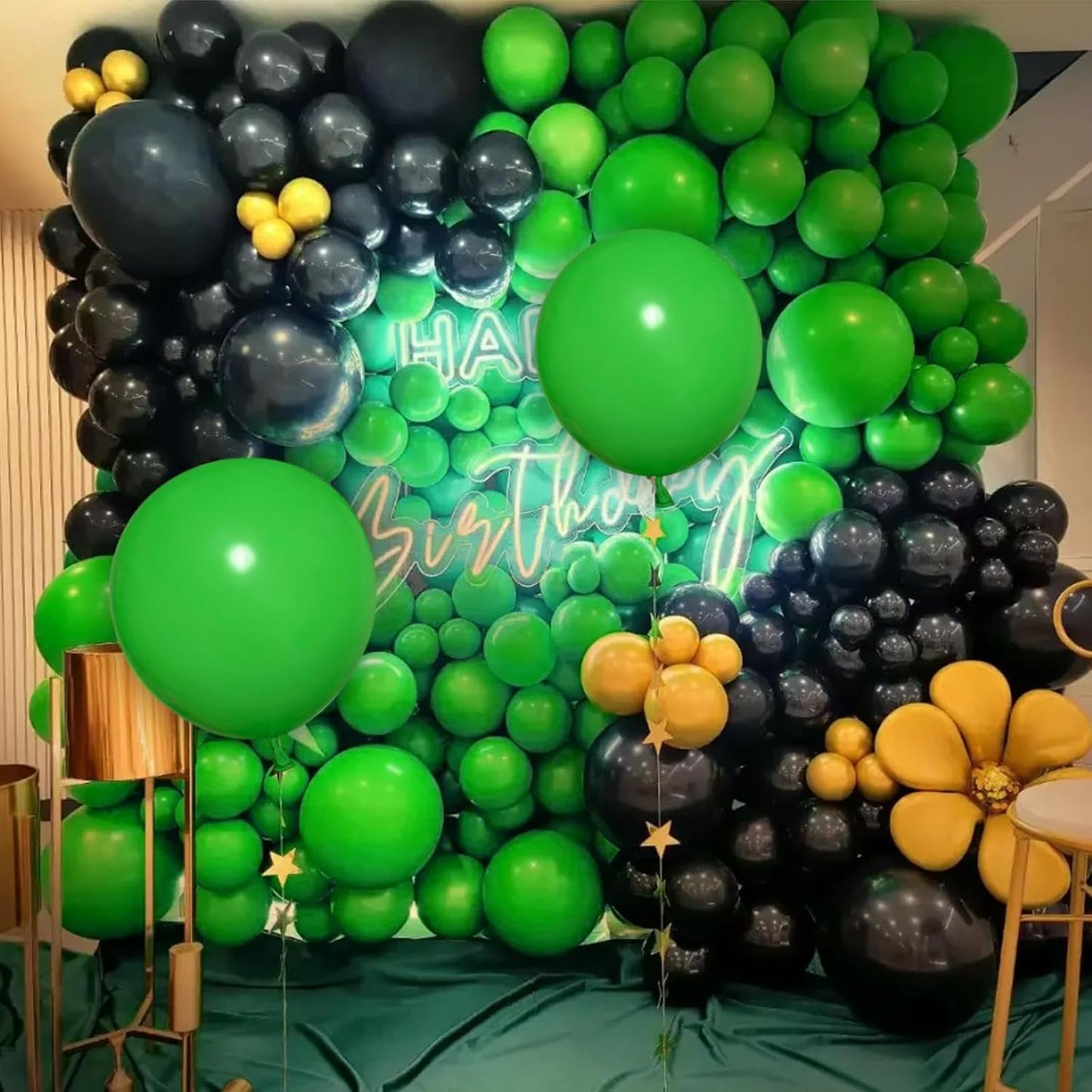 134Pcs Green Balloons Different Sizes 5 10 12 18 Inch Green Balloon Garland Arch Kit, Latex Balloons for Birthday Wedding Baby Shower Party Decorations.