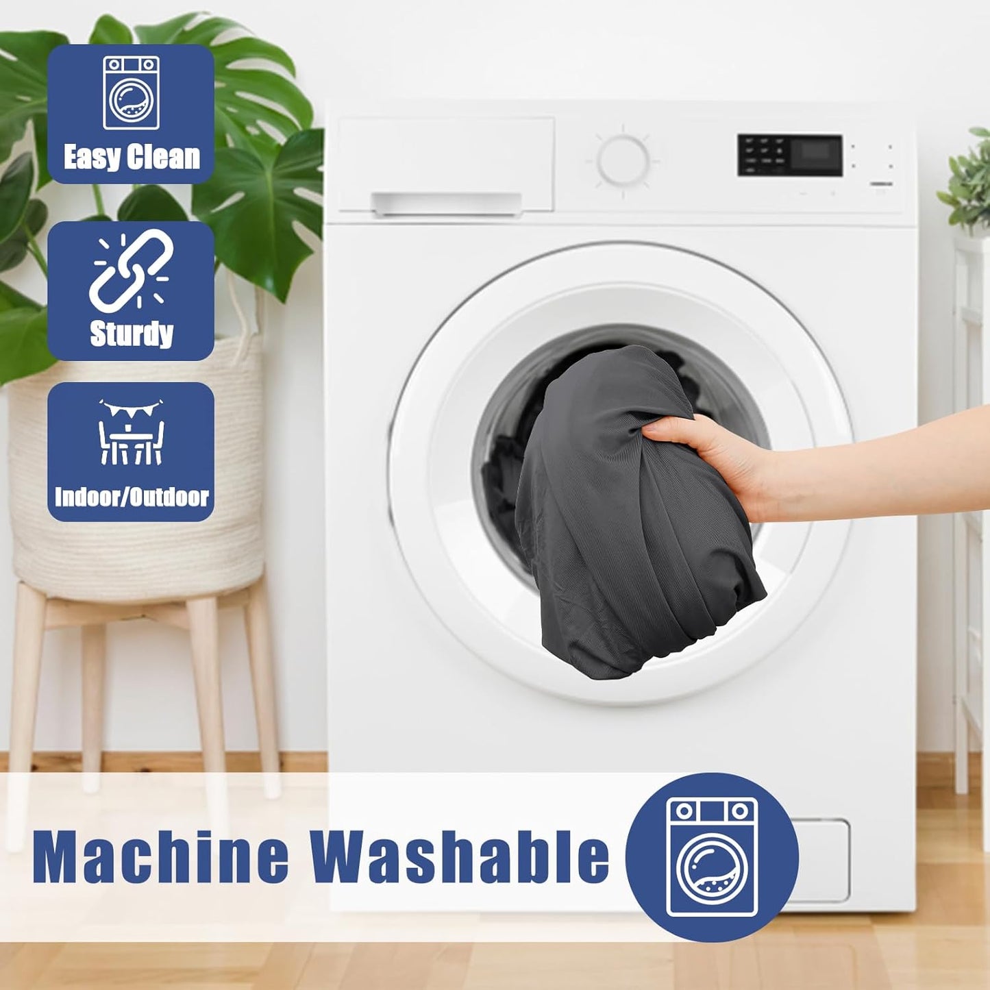 Spandex 4 Foot Rectangle Table Cloth 2 Pack, Elastic Fitted Tablecloths for Picnic, Stretch Washable Patio Table Cover for Outdoor, Camping, Banquet and Parties (Dark Grey, 30"x48")