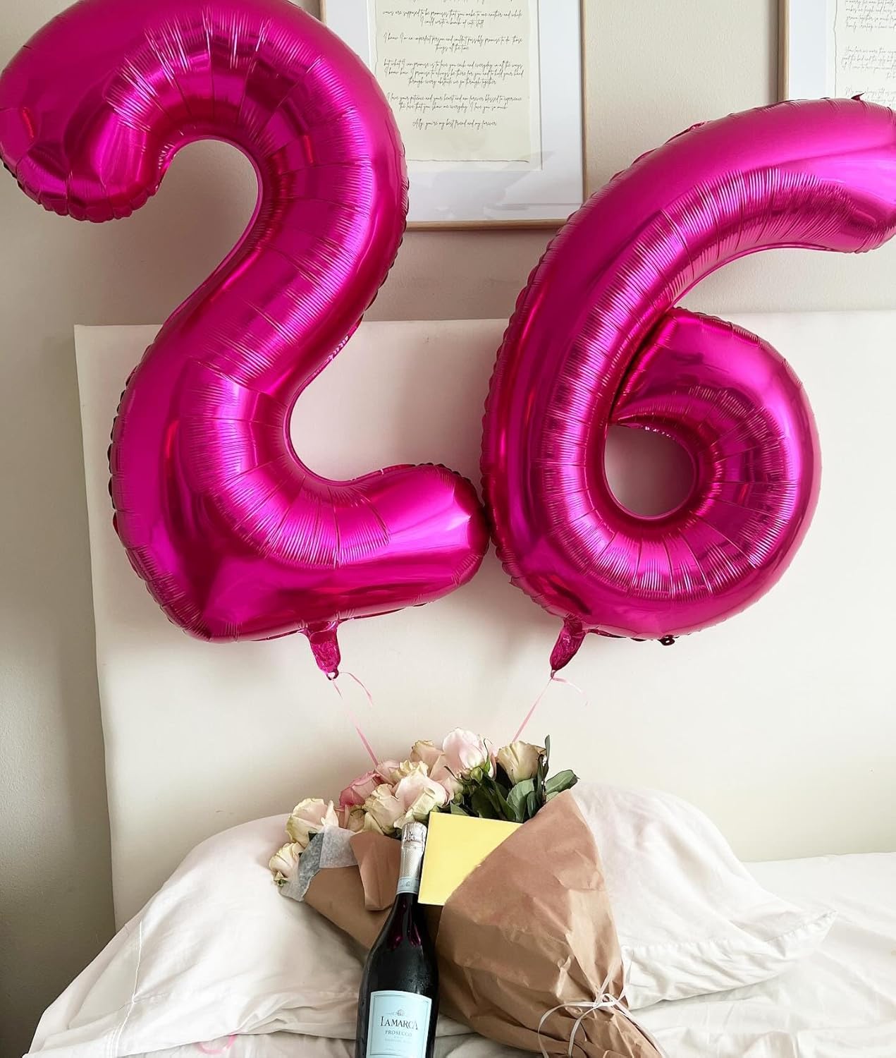 Hot Pink 6 Balloon, Number Balloons 40 Inch, 6th Balloons for Birthday Decorations, Hot Pink Party Supplies 6 Birthday Balloon, Number 6 Balloon