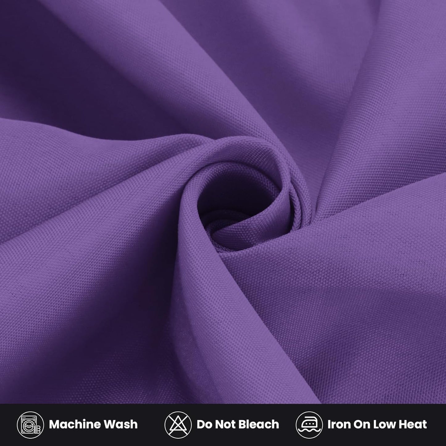 Ascoza 2 Pack Fitted Tablecloth for 4 Foot Rectangle 48 x 24 Inch Purple Table Covers Water Resistant Polyester Cloth for Folding, Parties,Display, Trade Show (Purple)