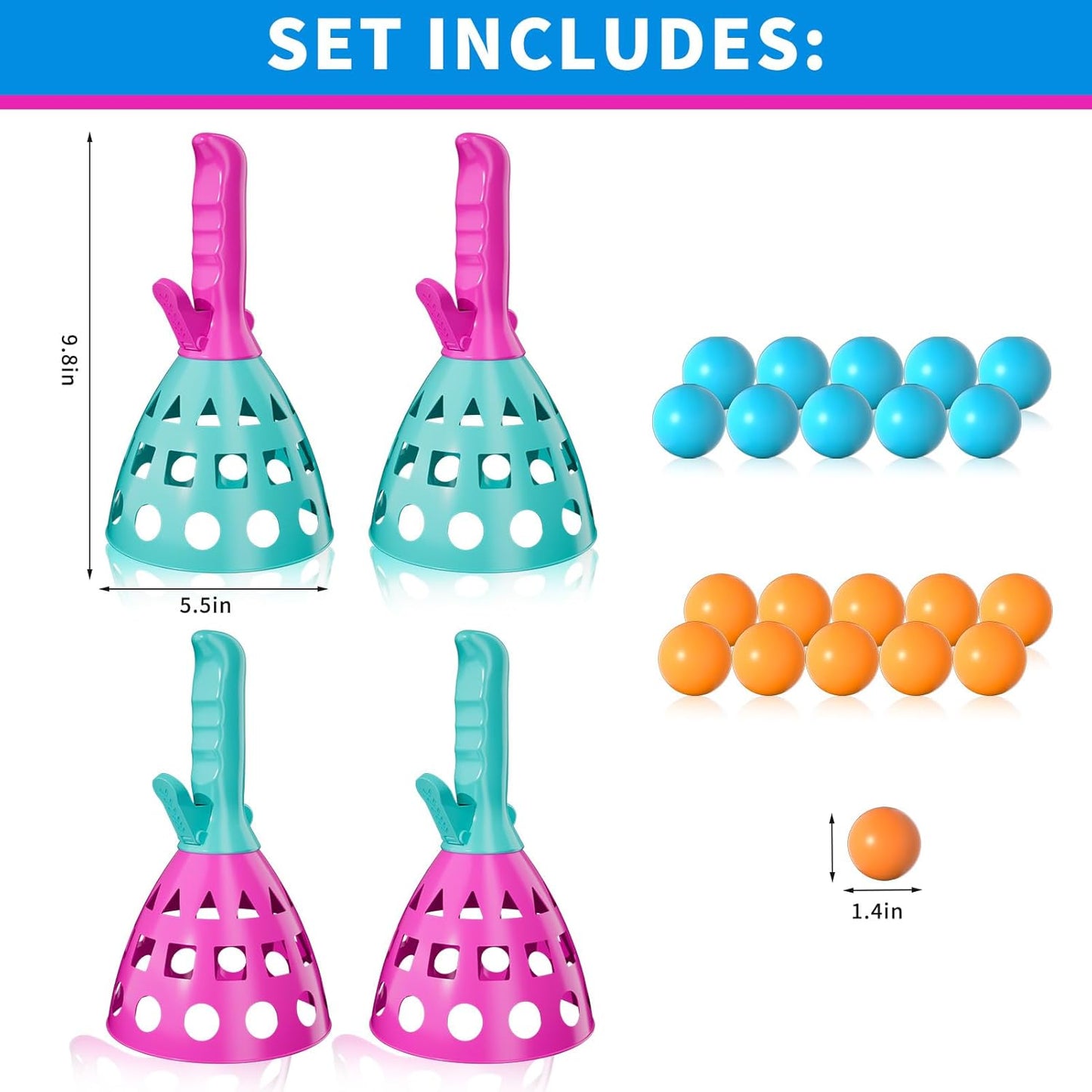 Bennol Outdoor Game Toys for Kids Boys with 20 Balls, Pop Pass Catch Ball Game Outside Toys Gifts for 3 4 5 6 7 8+ Year Old Boy Kids, Outside Outdoor Toy Gifts for Boys Ages 3-5 4-8