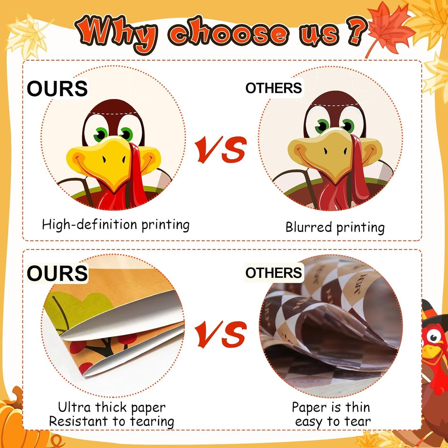 Upgraded, Fall Festival Games for Kids, Pin The Hat on The Turkey, Funny Thanksgiving Games, Classic Design, with Premium Poster, Reusable Stickers, Eye Mask, Ideal Friendsgiving Party Decorations