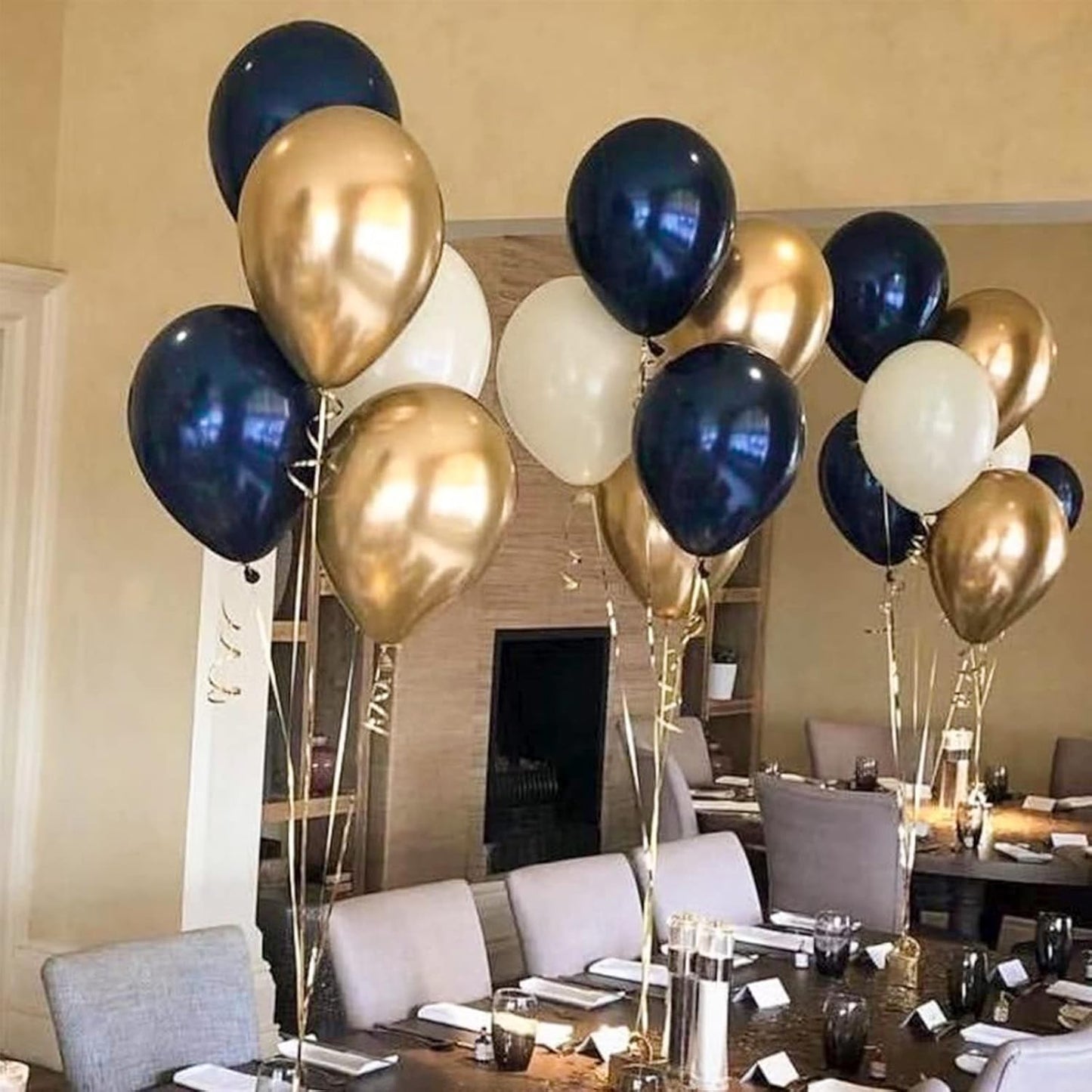 PartyWoo Navy Blue Balloons 50 pcs 12 Inch Matte Dark Blue Latex Helium Balloons for Graduation New Year Weddings Father's Day Sports Theme Baby Shower Birthday Party Decorations Blue-Y72