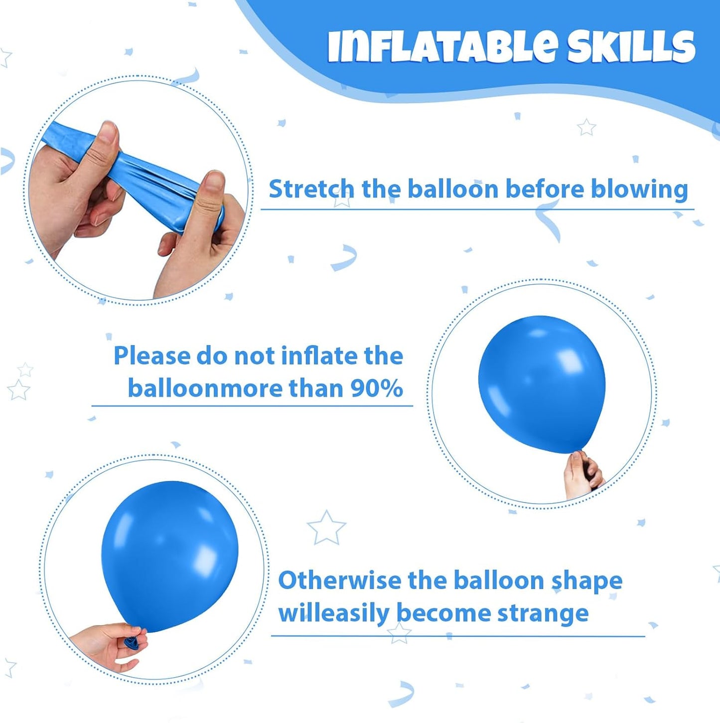 Pink and Blue Balloon, 50Pcs 12 Inch Pastel Pink Blue Purple Confetti, Royal and Metallic Confetti Balloons for Birthday, Baby Shower, Gender Reveal Supplies