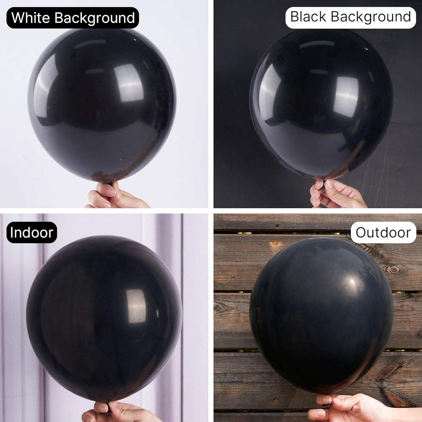 PartyWoo Black Balloons 140 pcs Different Sizes Pack of 18 12 10 5 Inch Matte Black Latex Balloon Arch Kit Garland for Graduation Halloween New Year Anniversary Birthday Party Decorations Black-Y18