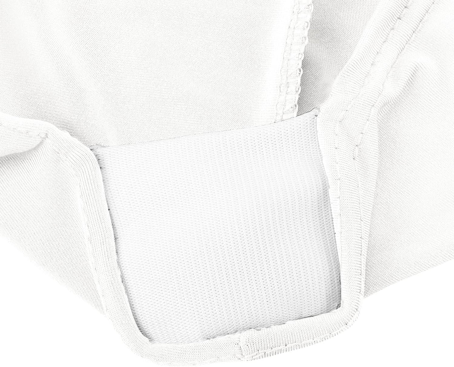 LZY Spandex Table Covers 6 Feet, Stretch/Fitted Table Covers for 6 Feet Folding Table, Rectangular Spandex Table Cloths for Wedding Party or Event (6FT-2PCS, White)