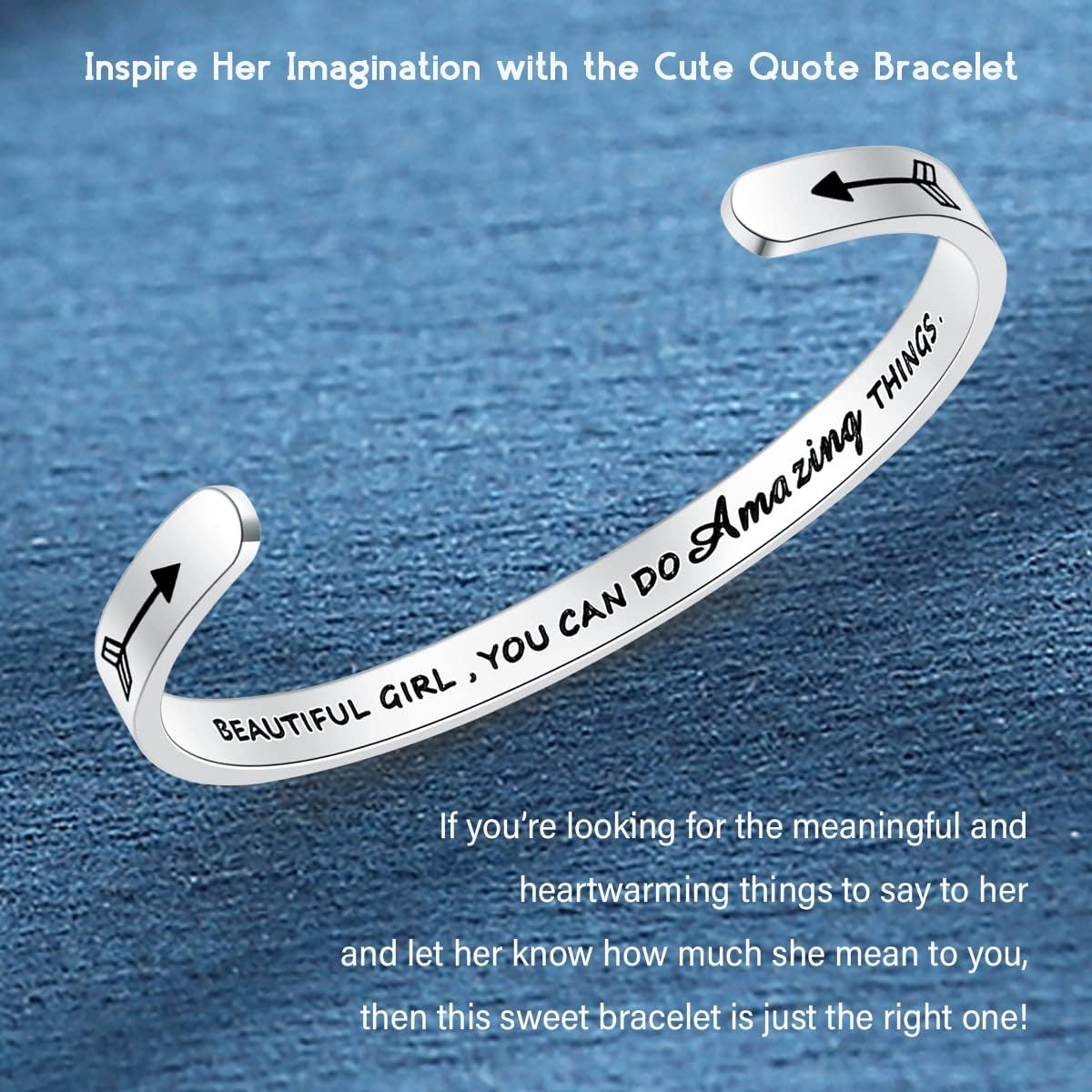 SAM & LORI Personal Bracelets for Teens/Women-Inspirational Jewelry Gifts (Various Designs) for Daughter/Sister/Mom/Friends-Adjustable Bracelet in a Pretty Gift Box