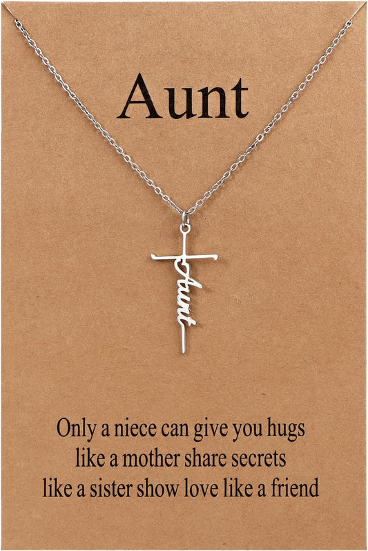 Lcherry Faith Cross Pendant Necklace for Women Religious Christian Jewelry Mother's Day Gifts for Women