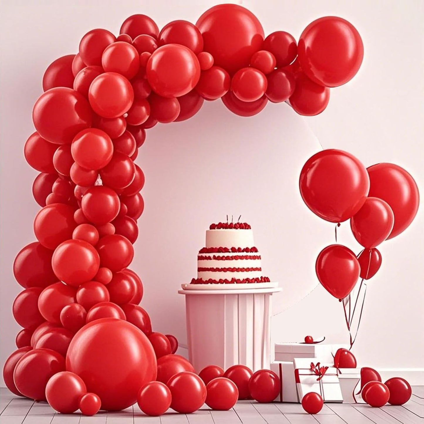 Red Balloon,145pcs Latex Premium Red Balloons Arch Kit Different Sizes 18 12 10 5 Inch,Balloon Garland Arch Kit for Birthday Party Baby Shower Wedding Valentines Day Christmas Anniversary Decoration