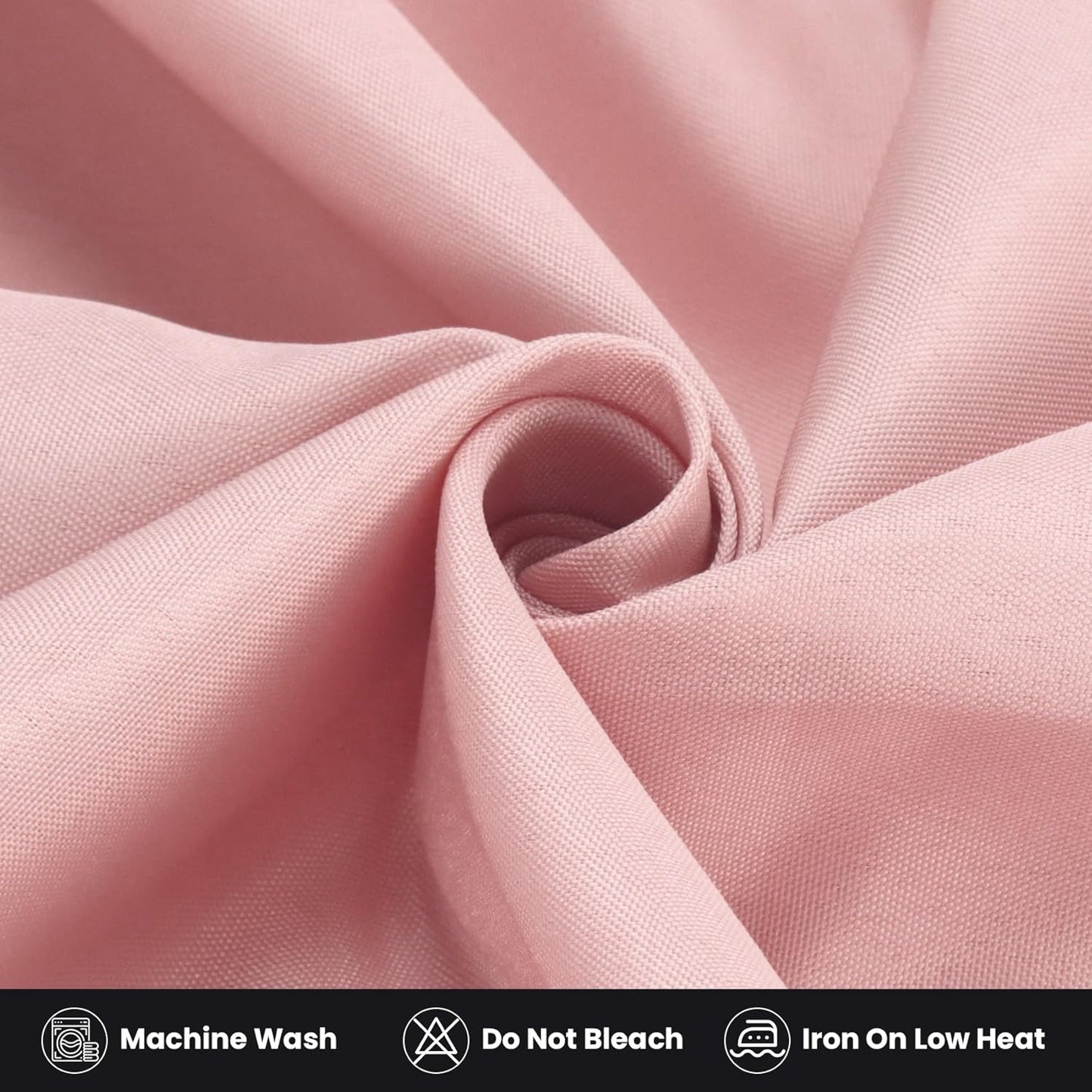 Ascoza 2 Pack Fitted Tablecloth for 8 Foot Rectangle Tables 96 x 30 Inch Dusty Pink Table Covers Water Resistant Polyester Table Cloth for Wedding, Parties,Display, Trade Show (Dusty Pink)