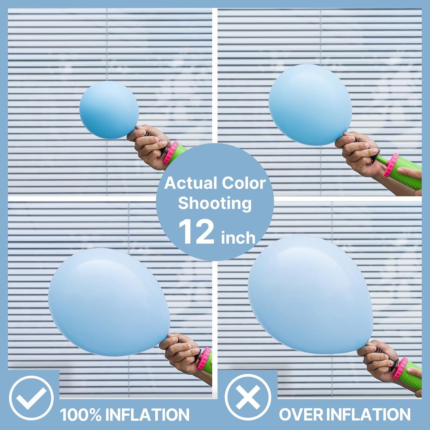 PartyWoo Light Blue Balloons 128 pcs Different Sizes of 18 12 10 5 Inch Baby Pastel Sky Aqua Blue Balloon Arch Kit Garland for Graduation Baby Shower Gender Reveal Birthday Party Decorations Blue-Y4