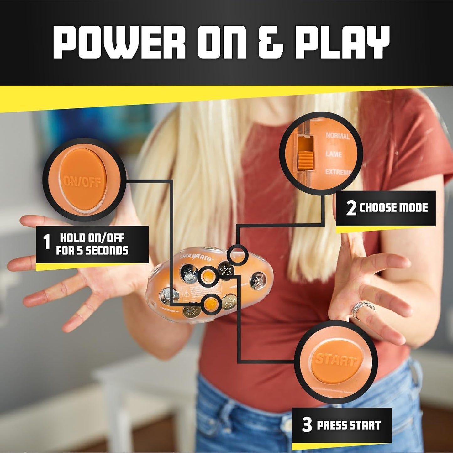 Lightning Reaction Shocktato Party Game - The Hilariously Funny Game of Shocking Potato - Gag Gifts and Stocking Stuffers for Teens