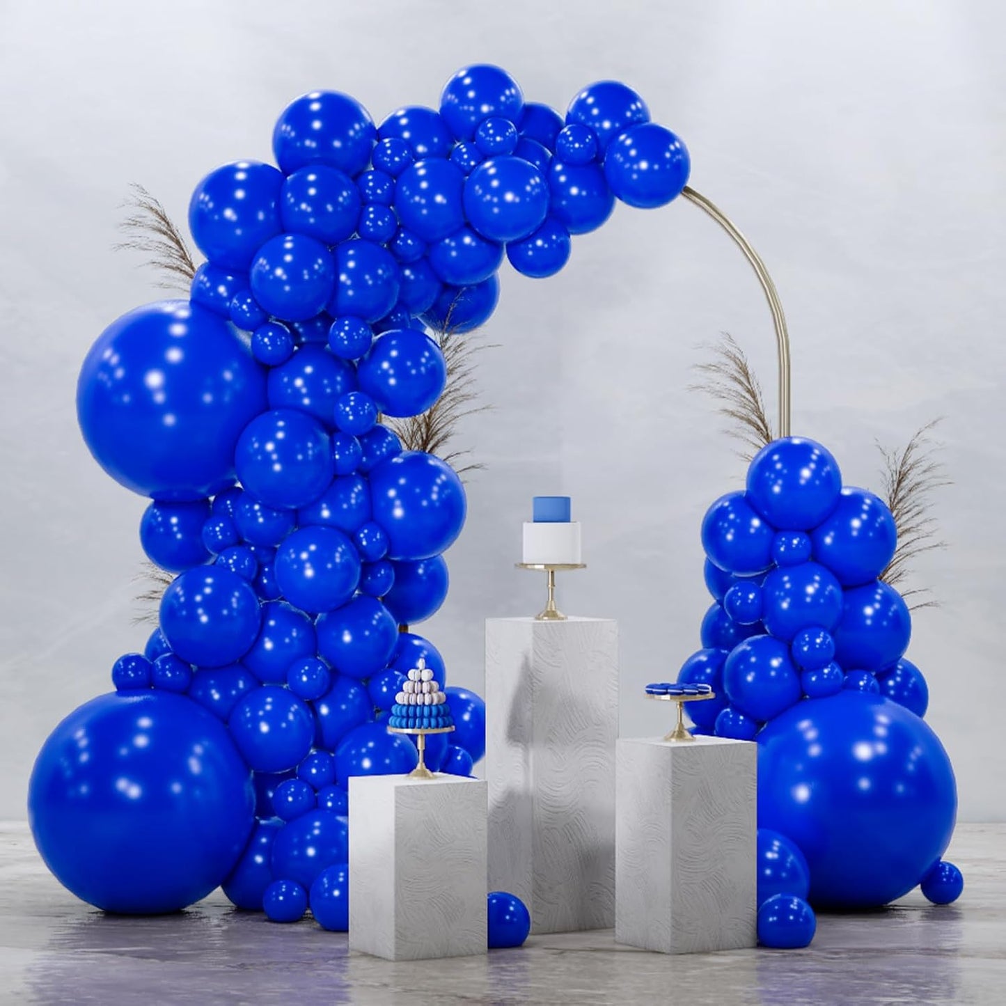 PartyWoo Royal Blue Balloons 128 pcs Different Sizes of 18 12 10 5 Inch Dark Blue Matte Balloon Arch Kit Garland for Graduation 4th of July Baby Shower Birthday Party Decorations Blue-Y59