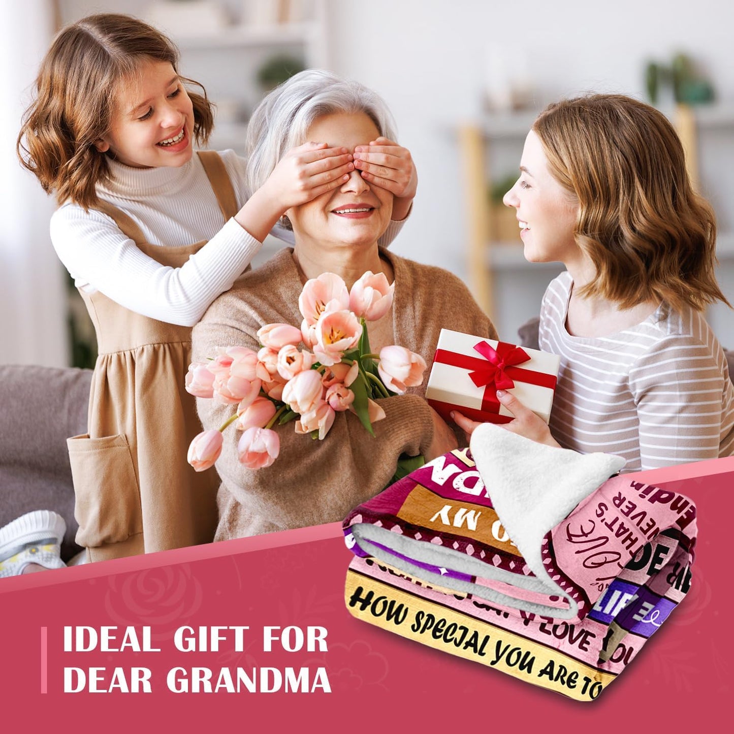 Grandma Gifts - Best Grandma Birthday Gifts - Great Grandmas Gift - Christmas Mothers Day Birthday Gift for Grandmas - Grandmoter Gift from Granddaughter Grandkids - to My Grandma's Blanket 50"x60"