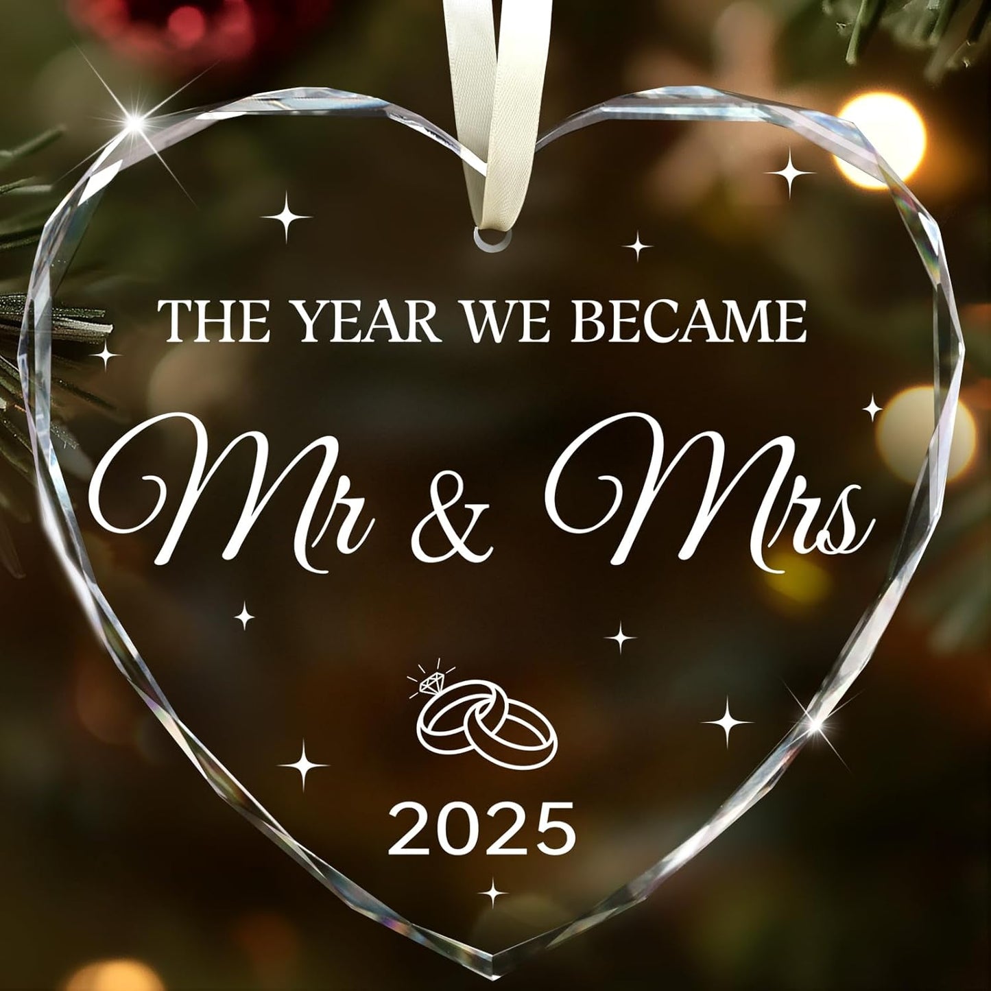 Wedding Gifts for Couples 2025, Mr and Mrs Gift Bridal Shower Gifts Wedding Gift Just Married Decorations for Bride, Newlywed Couple Just Married Ornaments