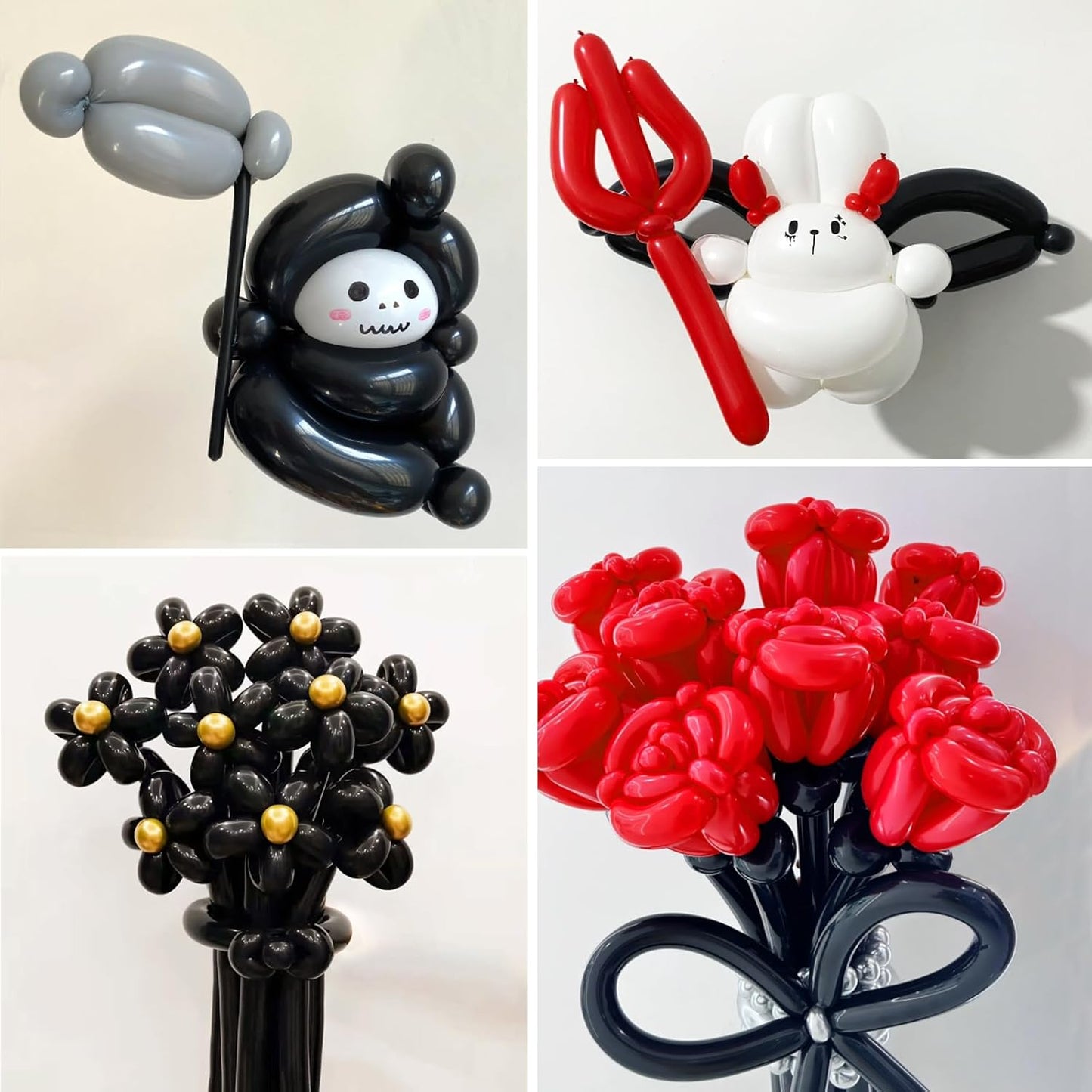 100Pcs Black 260 Balloons, Long Balloon for Tying Balloon Arch, Long Skinny Balloons for Twisting Ballons Animal balloons Birthday Party Wedding Festival Decorations