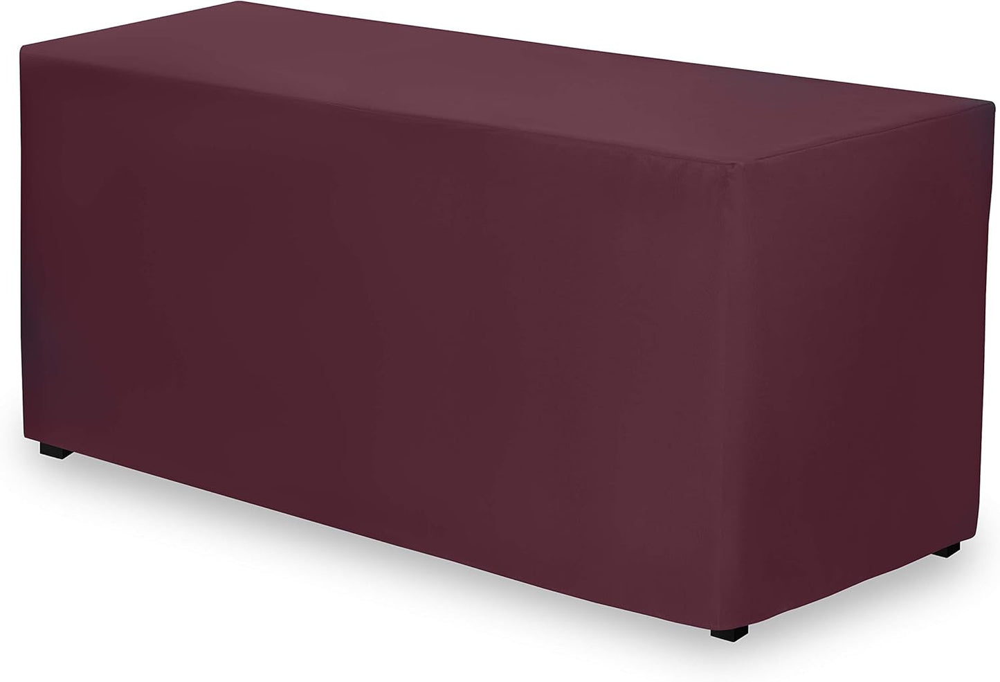 Gee Di Moda Fitted Tablecloth - 72 x 30 Inch Burgundy Fitted Table Cloth for 6 Foot Rectangle Table - Heavy Duty Washable Fabric - for 6 Ft Buffet Table Holiday Party Dinner Wedding & Trade Show