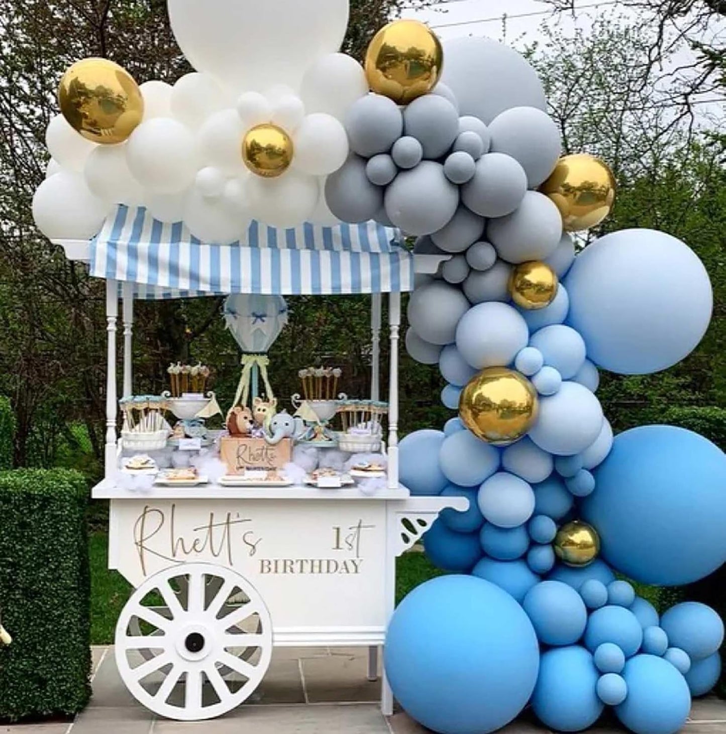 KALOR 12 Inch Light Blue Balloons, 50 Pcs Latex Helium Balloons for Kid's Birthday Party, Baby Shower, Wedding, Graduate Party Decorations