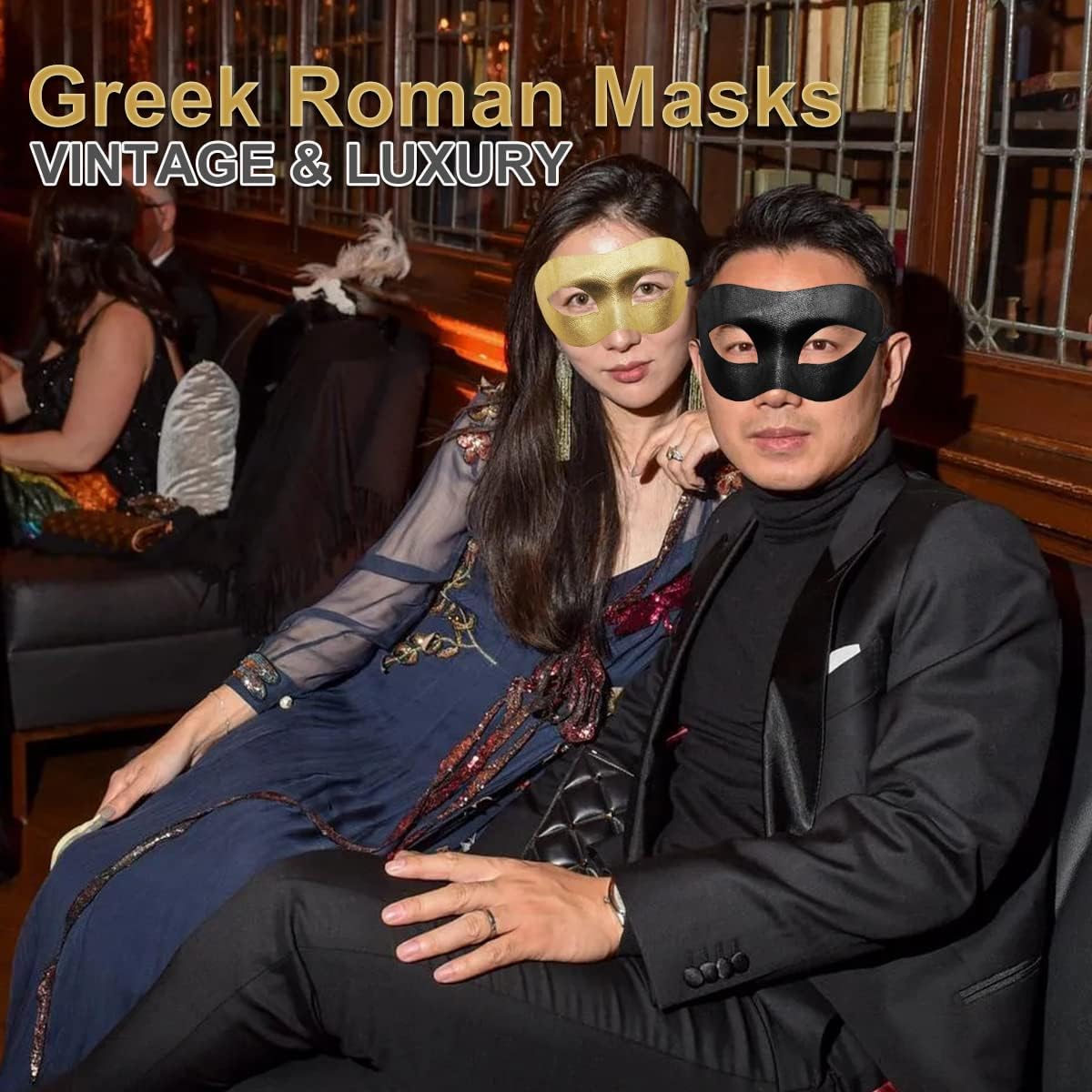 MYMENU Vintage Greek Roman Mask - Venetian Retro Mask for Halloween, Carnival, Mardi Gras, Cosplay