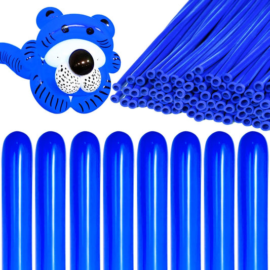 KAWKALSH 260 Blue Long Balloons for Balloon Garland Thickening Skinny Latex Twisting Animals Modeling Christmas Birthday Wedding Party Festival Decorations 100pcs