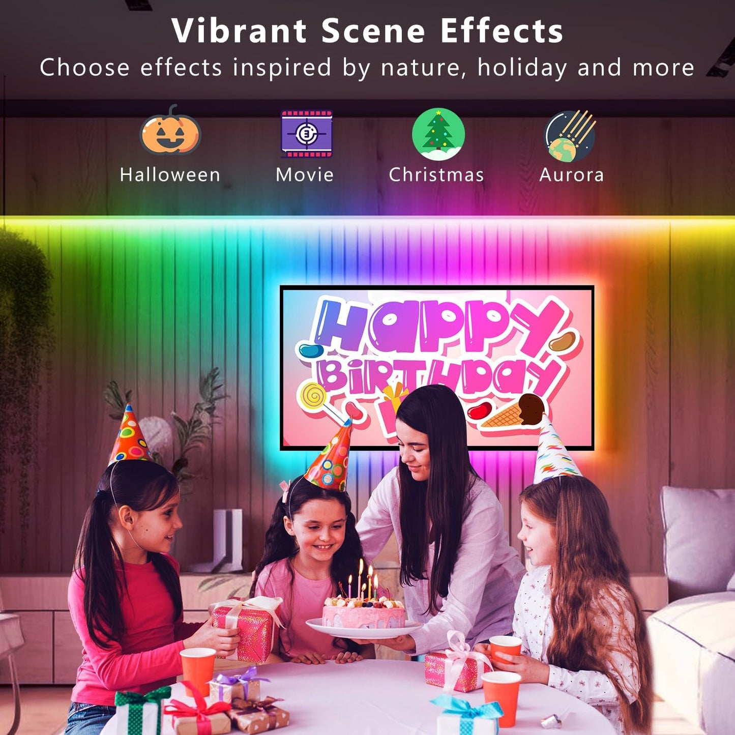 DAYBETTER Smart IC LED Strip Lights, BGRIC LED Lights for Bedroom 65.6FT, DIY Multiple Colors on One Line, App Control Color Changing Strip Lighting Music Sync Home Decor(1 Roll)