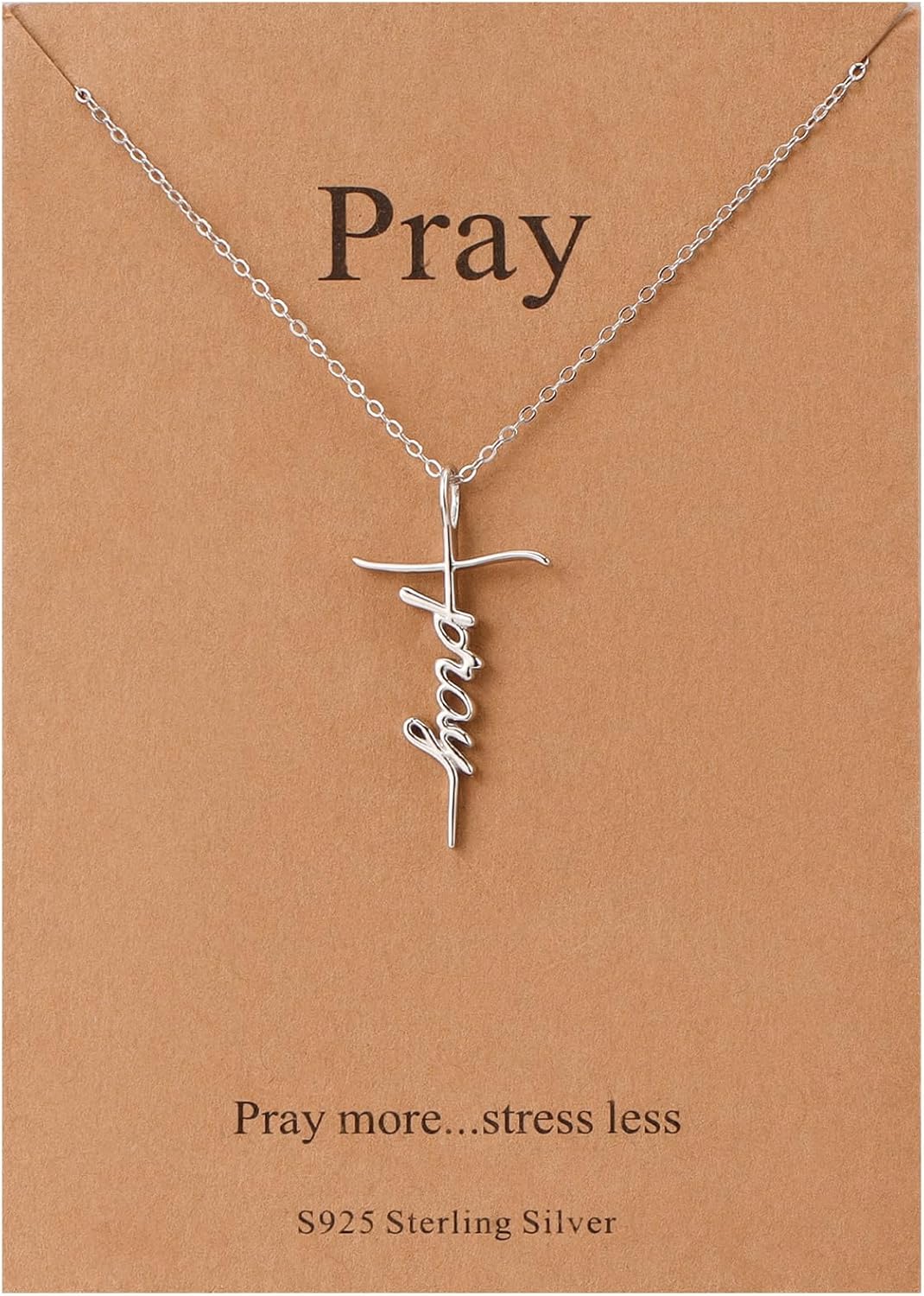 Lcherry Faith Cross Pendant Necklace for Women Religious Christian Jewelry Mother's Day Gifts for Women
