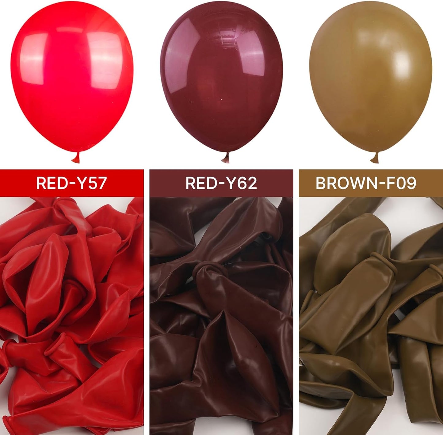 PartyWoo Retro Red Balloons, 50 pcs 12 Inch Burgundy Balloons, Maroon Balloons for Balloon Garland Arch as Party Decorations, Birthday Decorations, Wedding Decorations, Baby Shower Decorations