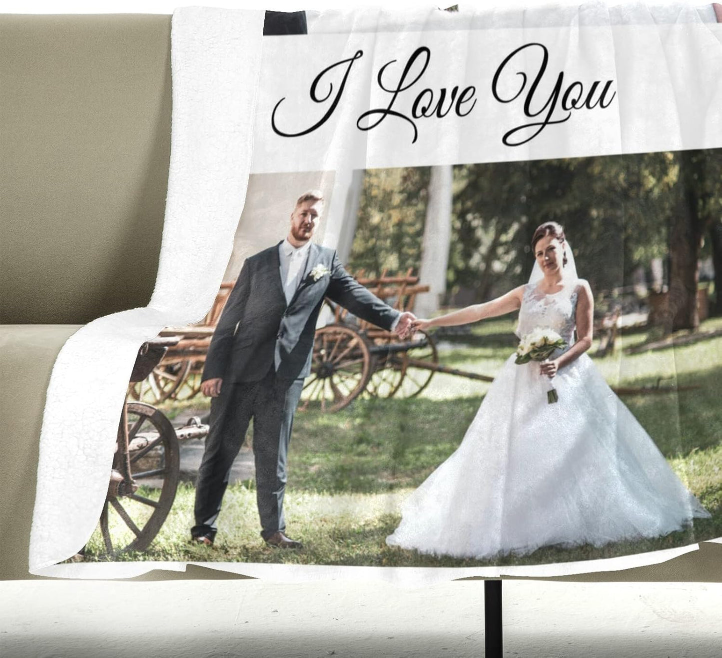 Personalized Gifts for Couples, Custom Blankets with Photos, Personalized Blanket with Picture, Customized Blankets with Pictures, Personalized Gifts for Wedding, Anniversary, Wife Gifts