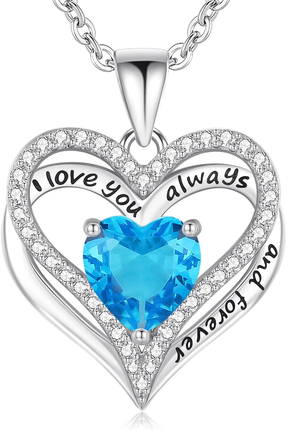 S925 Sterling Silver Necklace for Women, Wife Jewelry Rose Gold, Mom Birthday Valentines Mothers Day Gifts, Girlfriend Necklaces, Daughter Heart Jewel, Anniversary for Her