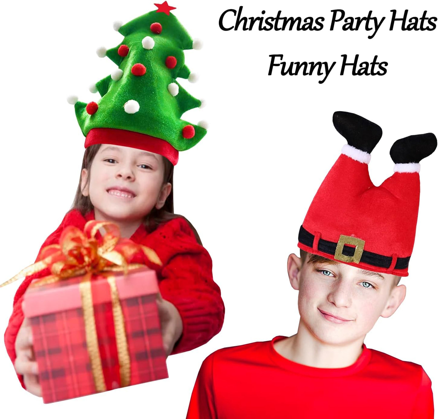 12 Assorted Funny Christmas Hats Santa Elf Hat Christmas Photo Booth Props Costume Hats for Adult Teen