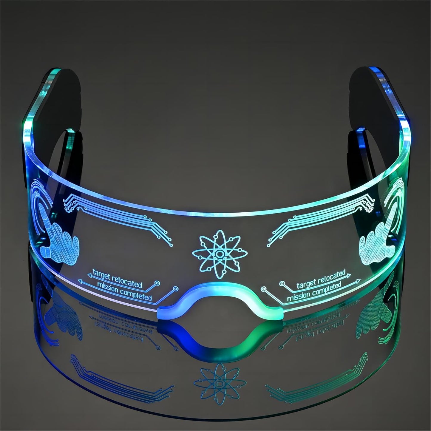 Led Light Up Glasses For Party LED Glass For Kids Adult Futuristic Sunglasses Multi Color Cosplay Costumes Neon Accessories,Gifts (Future Glasses)