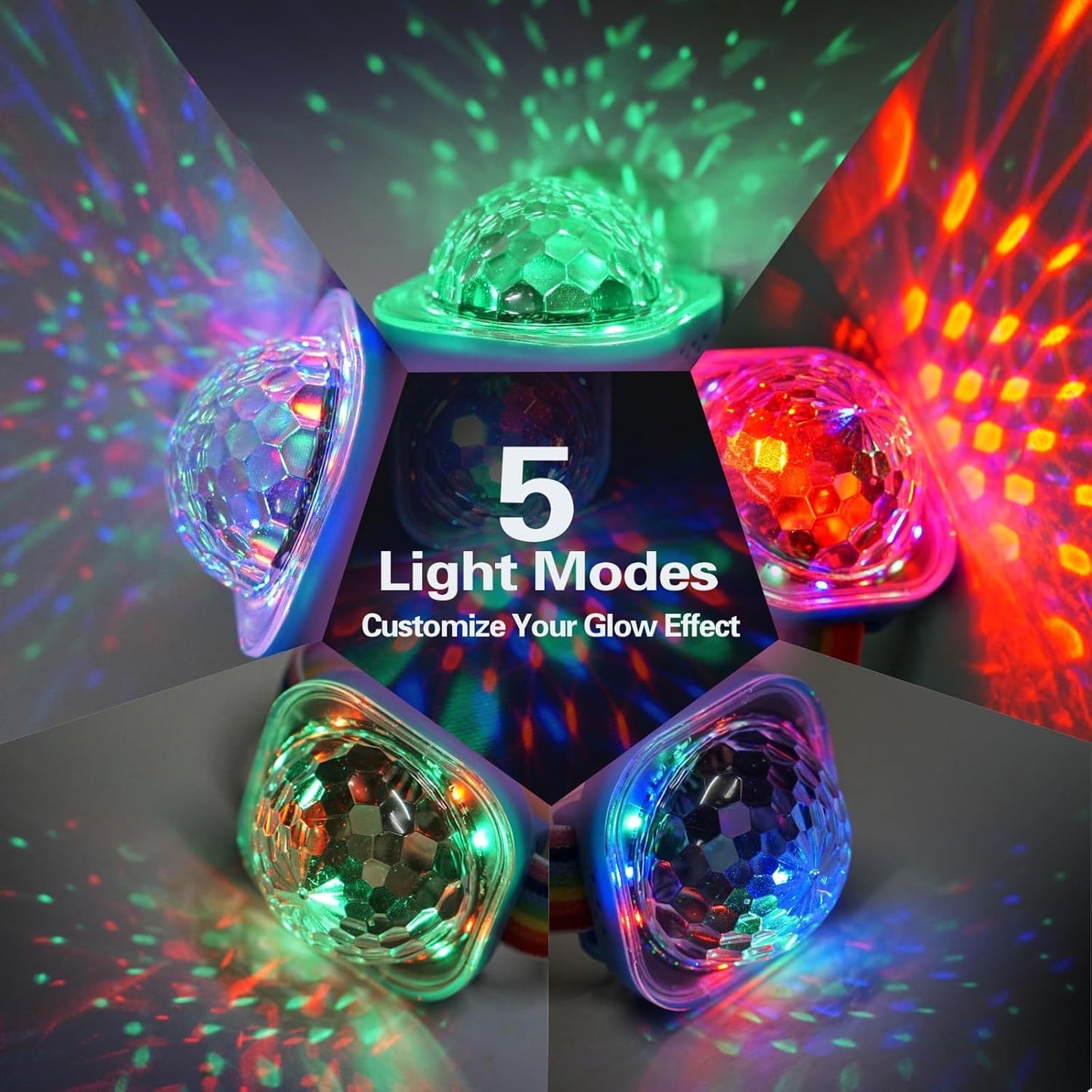 LED Party Favor Bands【12-Pack】- Sound-Activated Rechargeable Glow Light Up Accessories with 5 Flash Modes for Event Bags, Holiday Gifts, Party Supplies, and Celebration Giveaways