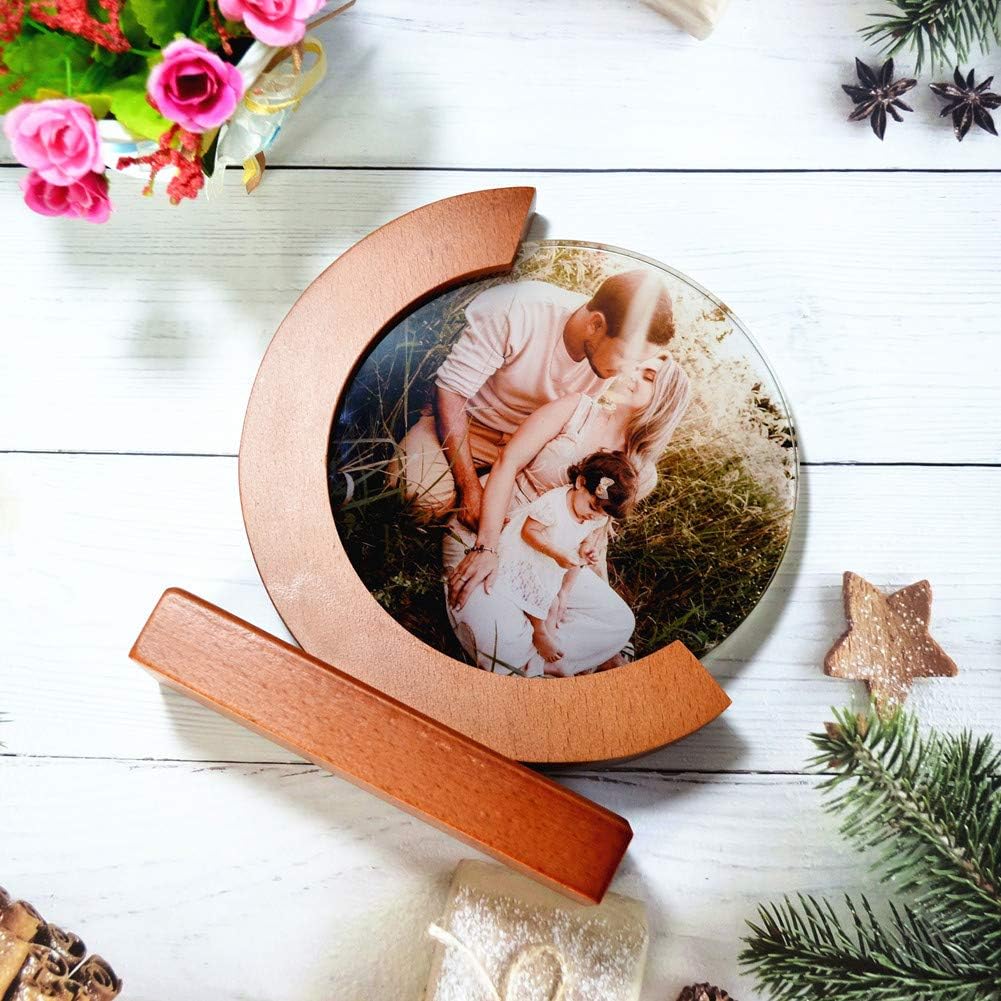 FANF&YKPY Personalized Crystal Custom Color Pictures - Crystal Photo Frame, Birthdays, Wedding Anniversaries gift for her, Wedding Gifts, for Girlfriends, Husbands,Wife,Friends,Parents