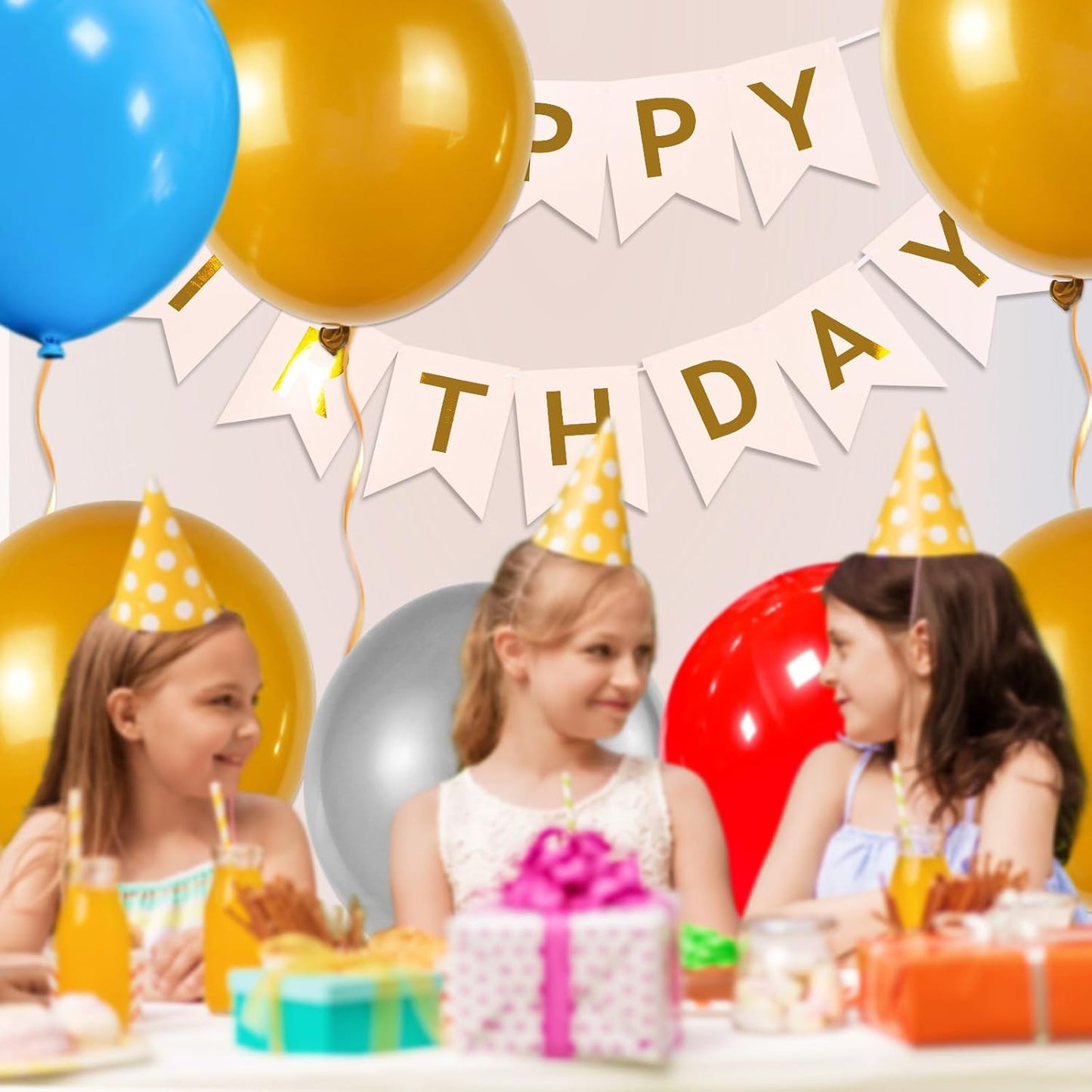 32Pcs Pearl Gold Big Balloons 18 Inch, Gold Round Large Latex Party Balloons for Birthday Wedding Decorations.