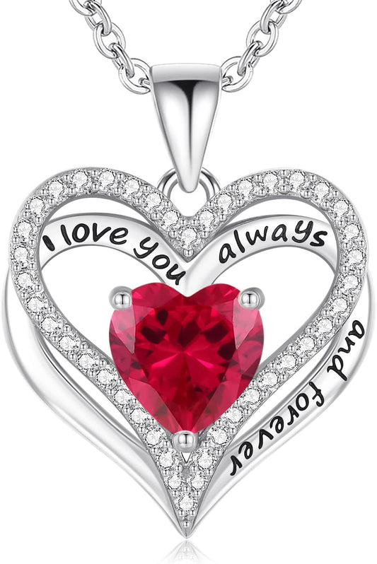 S925 Sterling Silver Necklace for Women, Wife Jewelry Rose Gold, Mom Birthday Valentines Mothers Day Gifts, Girlfriend Necklaces, Daughter Heart Jewel, Anniversary for Her