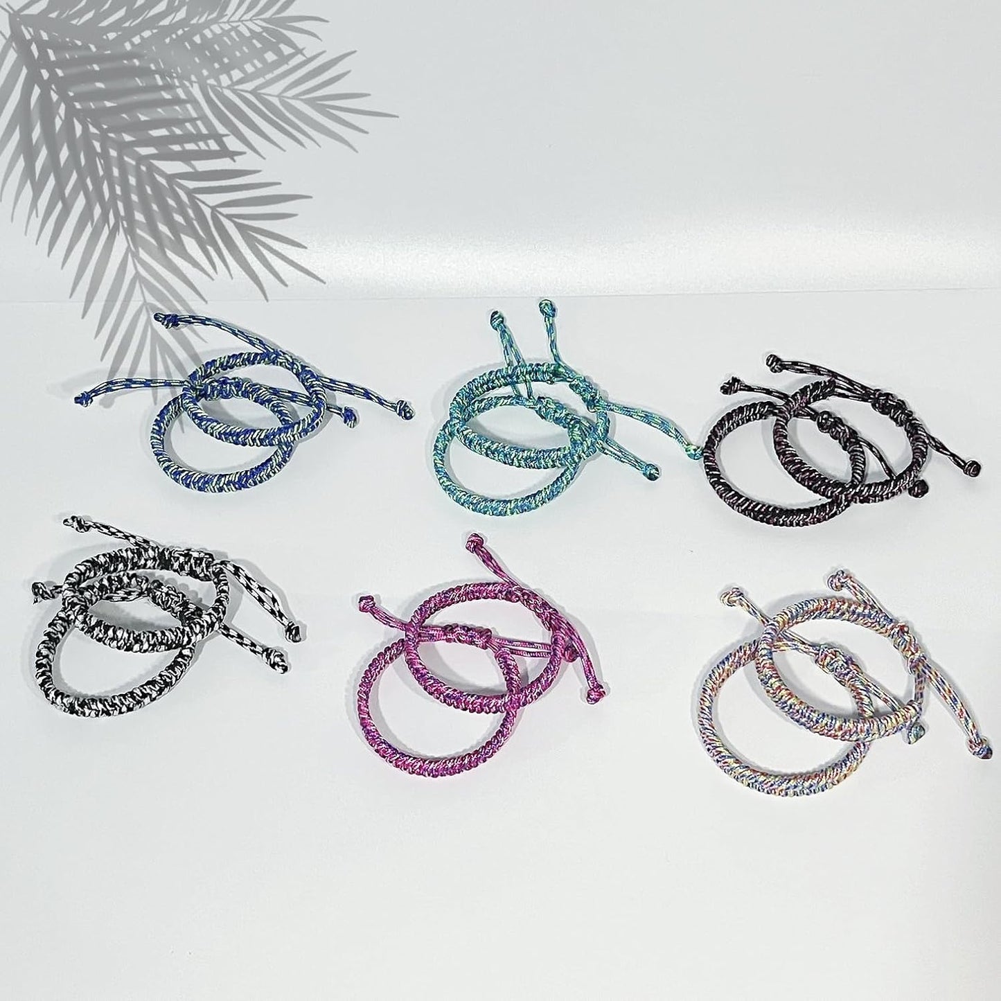 YANMIN 12 pcs Braided Friendship Bracelets for Teen Girls Colorful Paracord Bracelets Set Handmade Goody Bag Stuffers Easter Basket Filler Tween Teenager Birthday Christmas Camping Party Favors