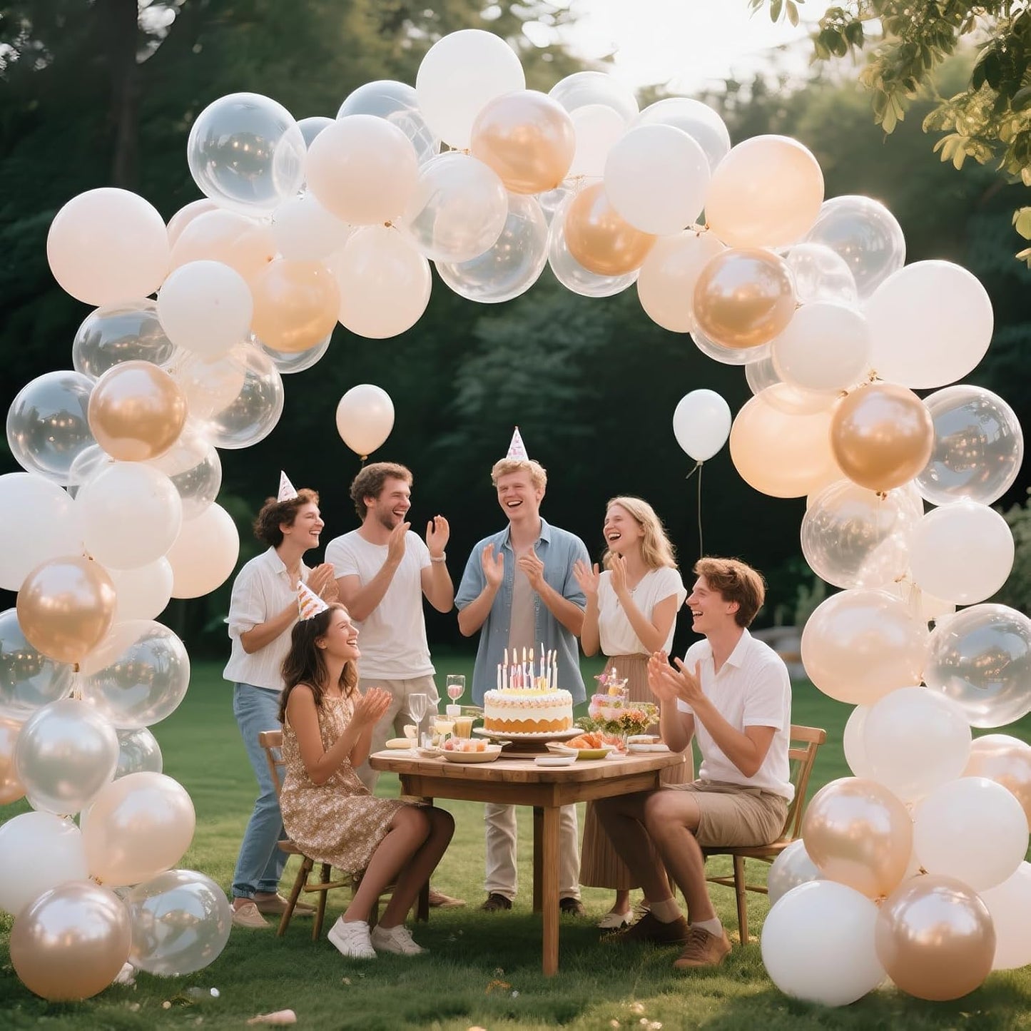 KAWKALSH Clear Balloon 12 Inch, 110pcs Latex Party Balloons Helium Bright Color for Birthday Baby Shower Wedding Party Supplies Arch Garland Decoration