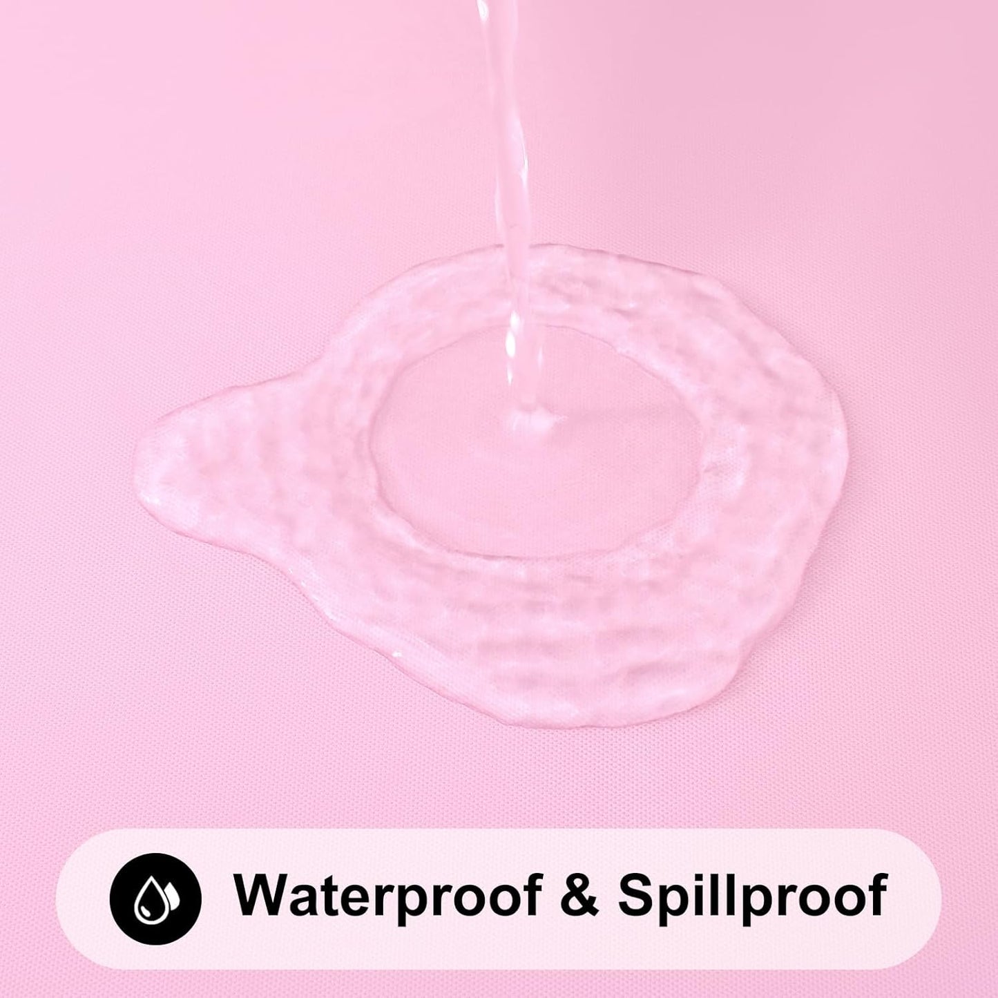 Smiry Rectangle Tablecloth, Elastic Fitted Flannel Backed Vinyl Tablecloths for 5ft Folding Tables, Waterproof Wipeable Table Covers for Indoor, Outdoor, Picnic and Camping (Pink, 30"x60")