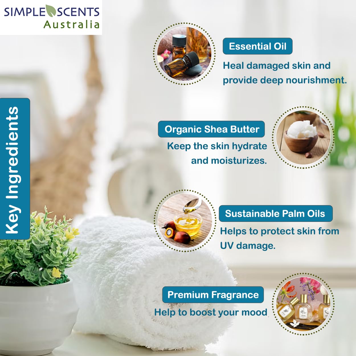 Ocean Breeze Scented Natural Soap Bars (12 Bars), 3.5oz Moisturizing French Triple Milled Soap Bars Enriched with Shea Butter - Pure Plant Oil Bath & Body Bars