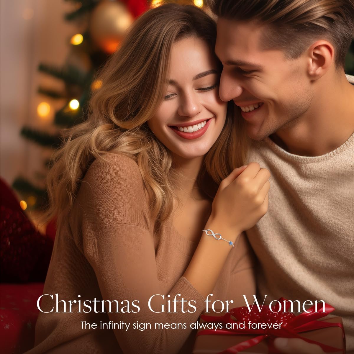 CDE Infinity Heart Birthstone Charm Link Bracelet for Women 925 Sterling Silver Adjustable Mother's Day Christmas Day Gift Anniversary Birthday Jewelry for Wife Girlfriend Her