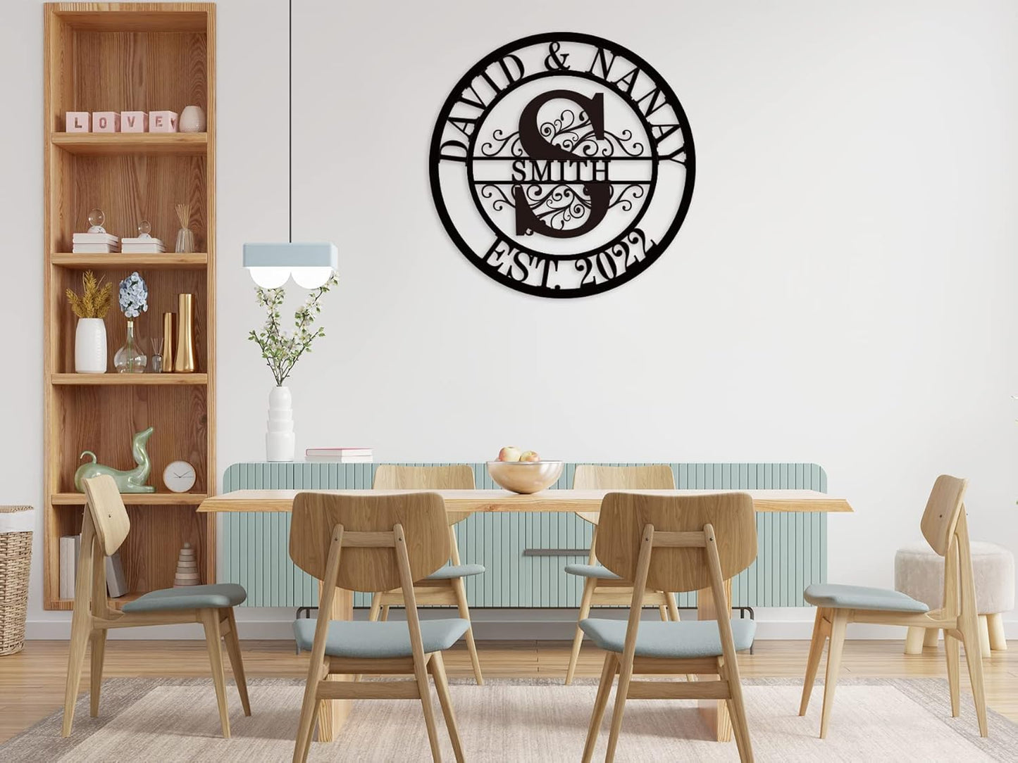 Custom Metal Name Sign, Custom Last Name Sign,Metal Last Name Sign, Personalized Monogram Wall Decor with Last Name Signs Initial Split Letter, Monogram Signs Personalized Wedding Gifts