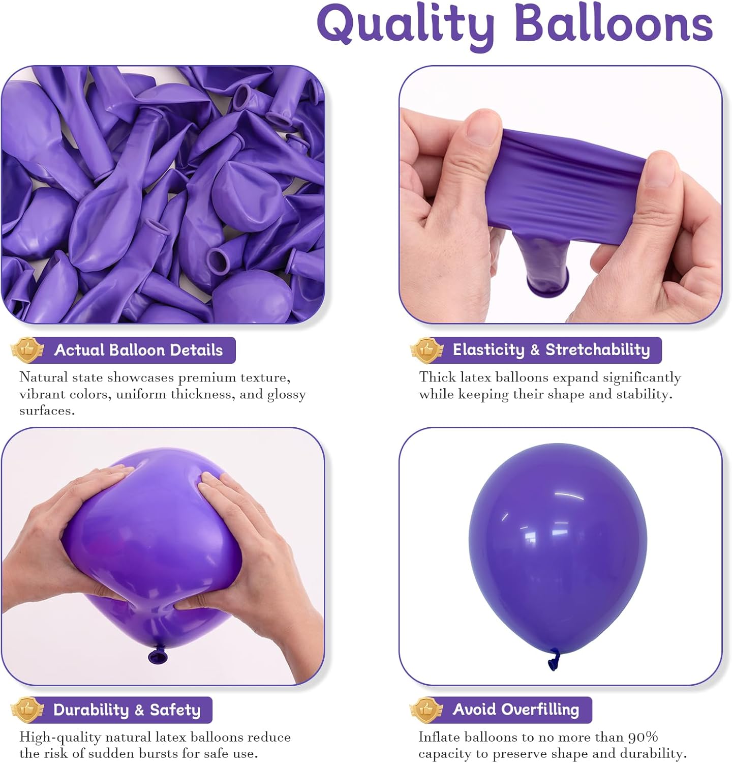 Purple Balloons 125 Pcs Dark Purple Balloons Different Sizes 18 12 10 5 In Royal Purple Balloons Arch Garland Kit for Birthday Baby Shower Wedding Graduation Theme Halloween Party Decoration