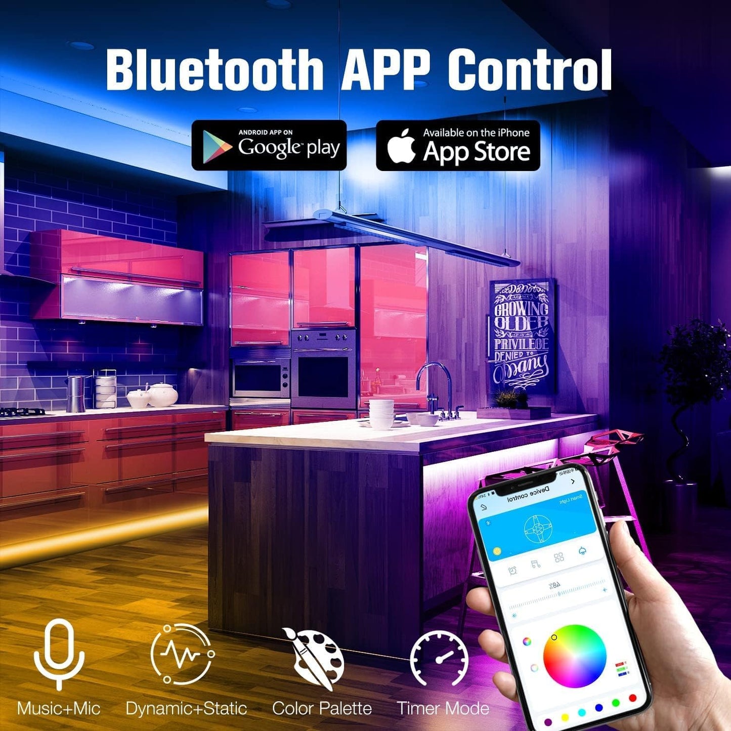 DAYBETTER LED Strip Lights 400ft (4 Rolls of 100ft), Color Changing Lights Strip for Bedroom, Desk, Indoor, Room Bedroom, Girl Boy Brithday Gifts RGB Decor with Remote and 24V Power Supply