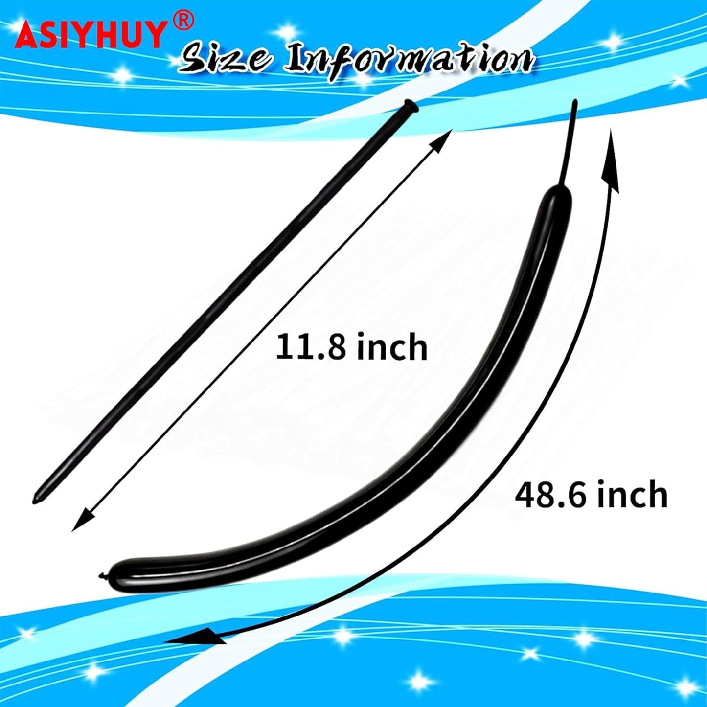 260 Long Balloons 100 Pack Black Twisting Animal Balloons Thickening Latex Modeling Long Magic Balloons for Animal Model Halloween Weddings Birthdays Festival Party Decorations (black)