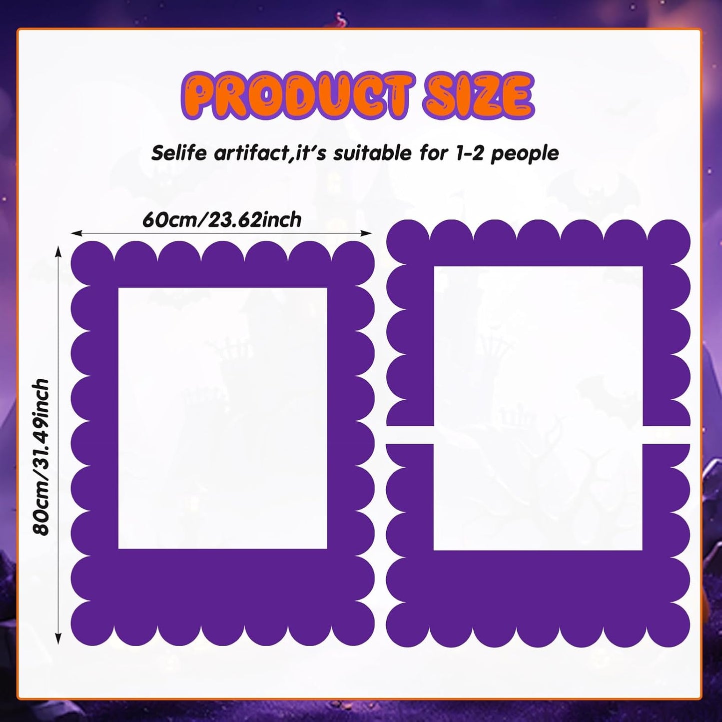 32 x 24 Inch Photo Booth Selfie Frame Prop Booth for Birthday Event Parties Large Blank DIY Cutout Props for Funny Decoration Christmas, Holiday Supplies