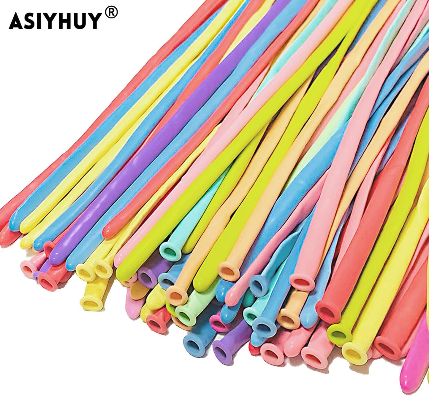 Pastel 260 long balloons 100 Pack Twisting Animal Balloons Assorted Color Thick Latex Modeling Long Magic Balloons for Animal Shape Birthday Weddings Kids' Party Decoration (pastel long balloon)