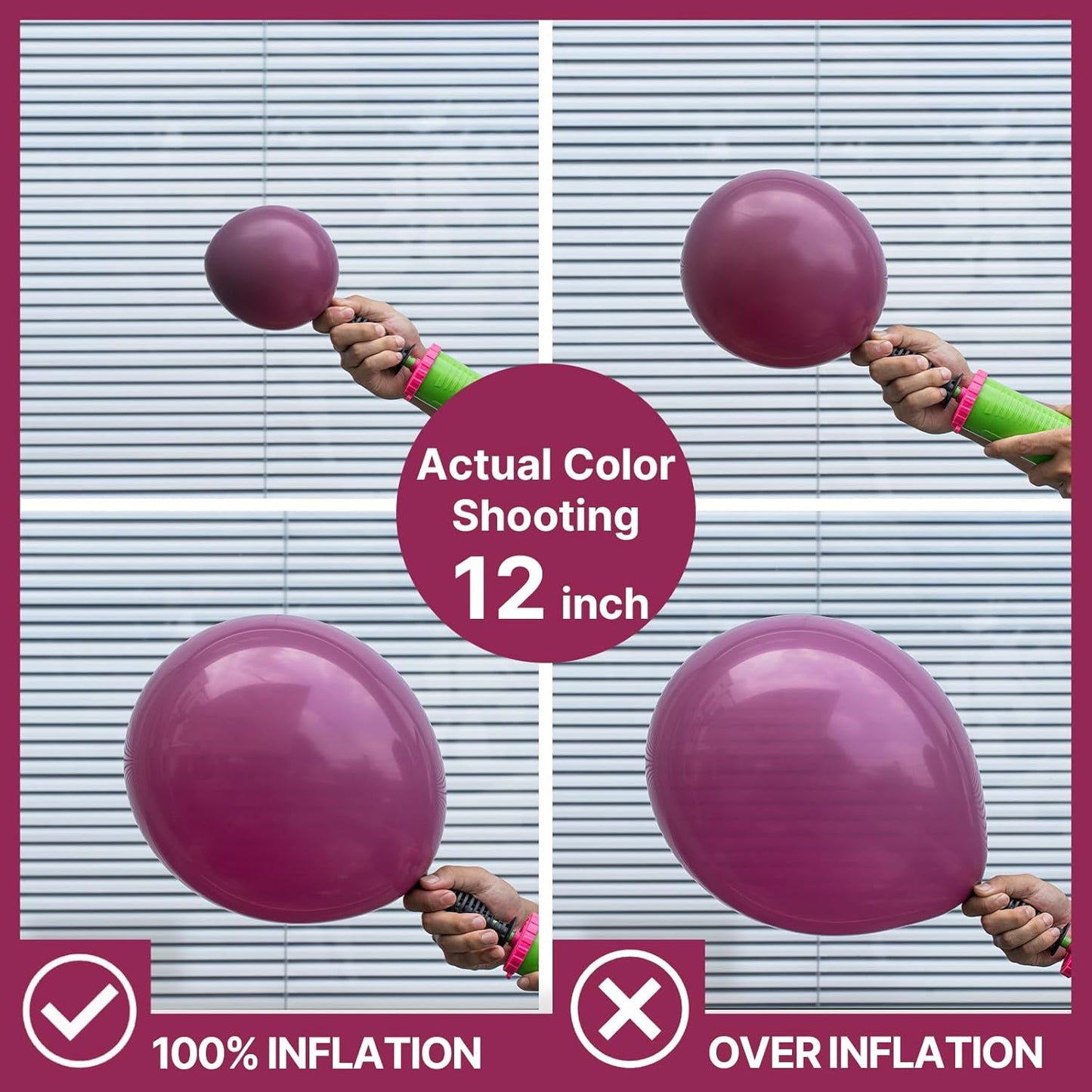 PartyWoo Dark Purple Balloons 50 pcs 12 Inch Dark Magenta Plum Latex Helium Balloons for Graduation Baby Shower Gender Reveal Wedding Butterfly Halloween Birthday Party Decorations Purple-F13