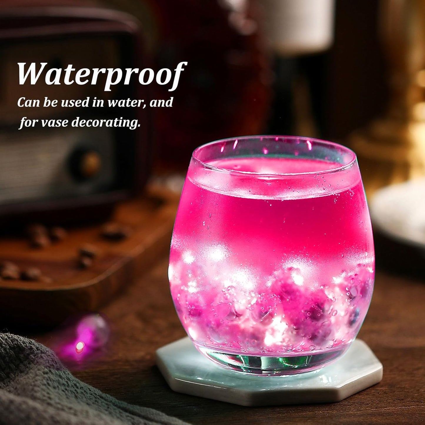 AIKEI 100pcs LED Balloon Lights, Pink Mini Balls Lights,Waterproof Mini Led Light for Valentine's Day Paper Lantern Wedding Christmas Birthday Party Decoration for Indoor Outdoor